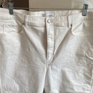 LOFT Cream Denim Pants